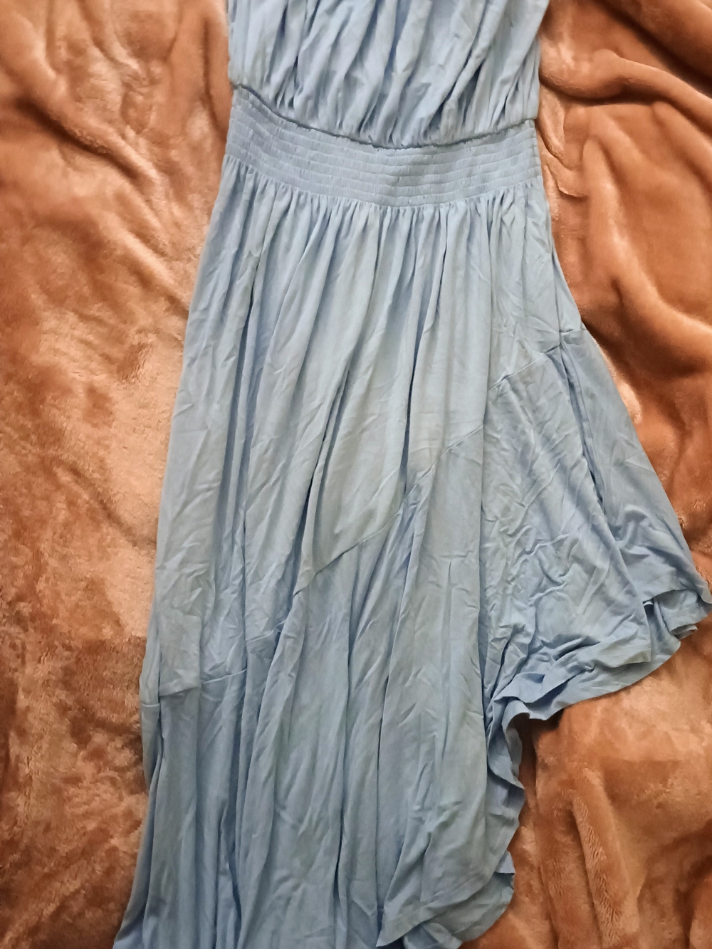 Sugarlips Sky Blue Asymmetrical Maxi Dress